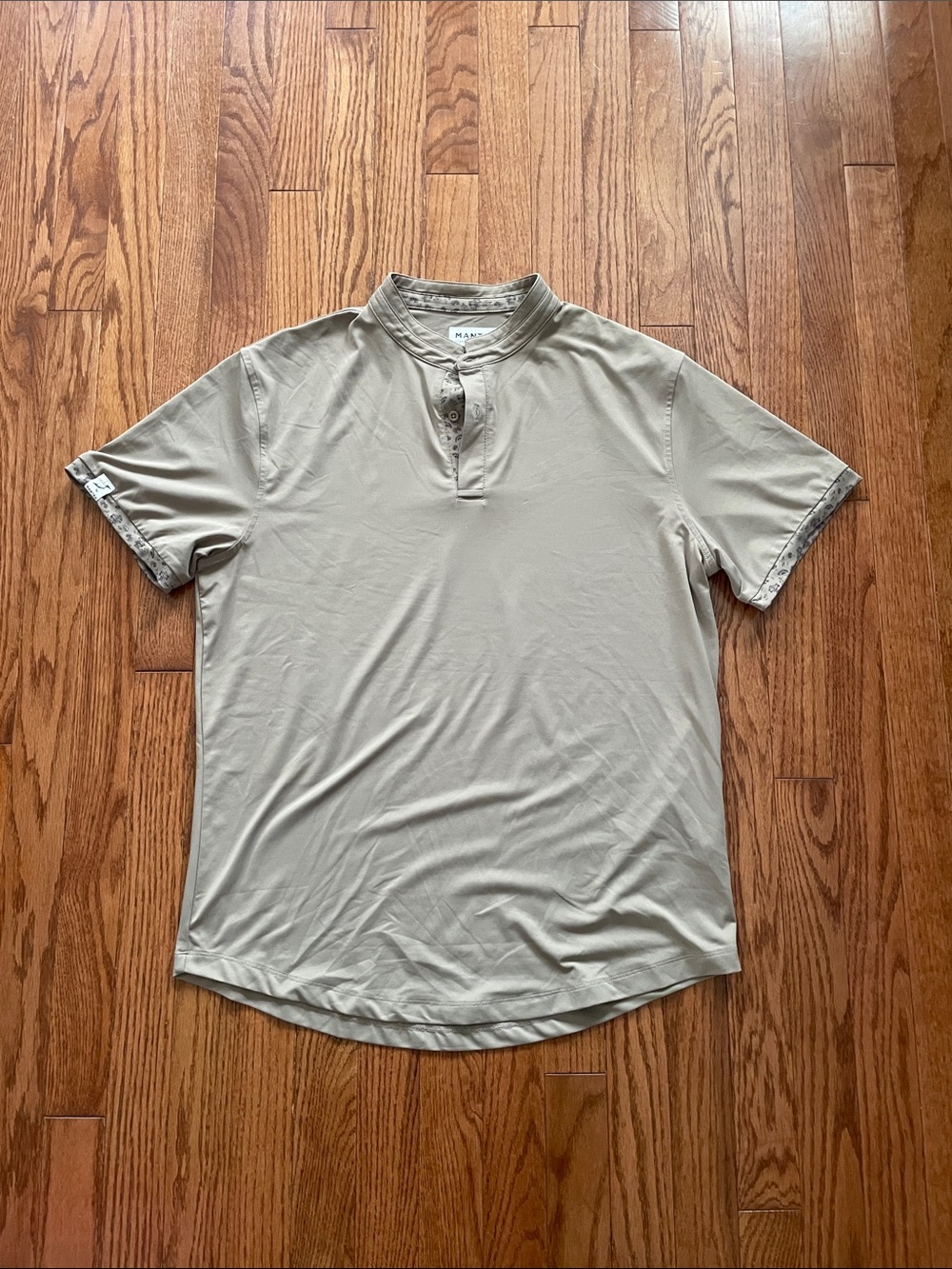 Mantra Catalyst Khaki Short Sleeve Golf Polo Sz Large